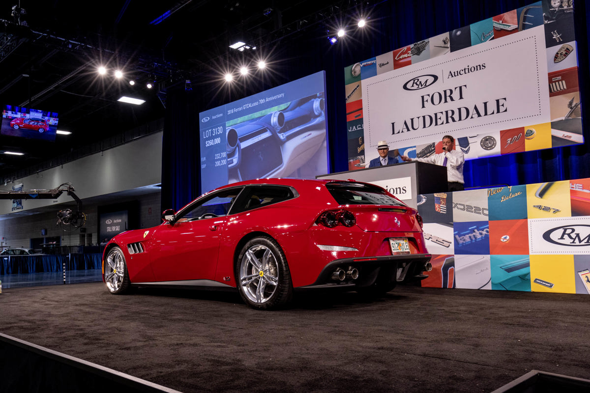 2018 Ferrari GTC4 Lusso 70th Anniversary offered at RM Auctions’ Fort Lauderdale live auction 2019